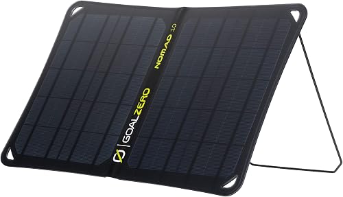 Goal Zero Nomad 10 Foldable Solar Panel with USB Port - Lightweight 10W Monocrystalline Charger for Backpacking & Hiking