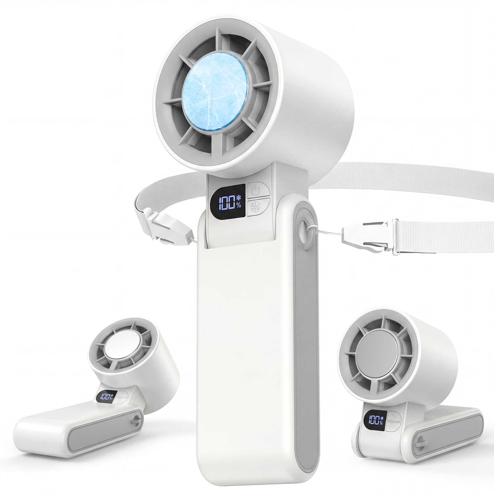 Photo 1 of MORECORE Portable Handheld Fan, 5000mAh, White