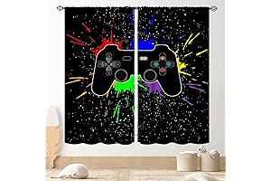 Game Controller Gaming Curtains for Boys Bedroom 42"x45"