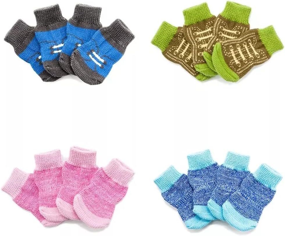 Pet Shoes Christmas Pet Antiskid Socks Solid/Lace Style Dog Cats Paw Protective Cover Pet Christmas Dress Up Accessories (A XL Code)