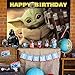 Star Wars Baby Yoda Backdrop Birthday Party Supplies Backgrounds Stars Wars Yoda Background for Pictures Christmas Star Wars Banner Wall Decoration 7x5ft