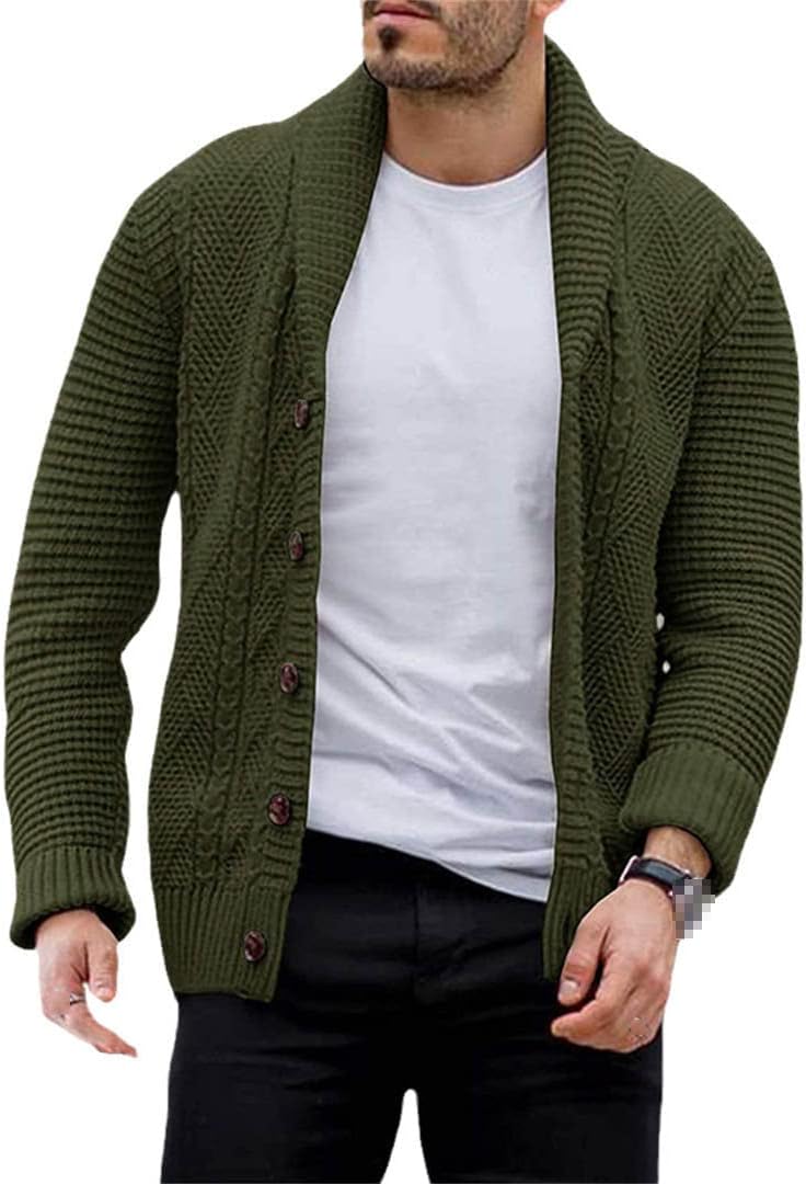 Autumn Knitted Cardigan Male Buttons Cardigan Men Streetwear Home Men's