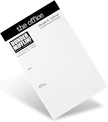 The Office "Dear Future Dwight"   -   5x8  50    - Dunder Mifflin Paper Company Dwight K Schrute