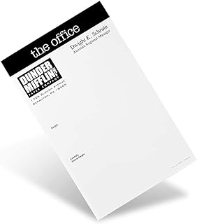 JUST FUNKY The Office “Dear Future Dwight” Notepad - Novelty 5x8-Inch, 50-Sheet Memopad - Looks Like Dunder Mifflin Paper Company's Dwight K. Schrute Blank Memos, Funny Tablet For Work, Home, School