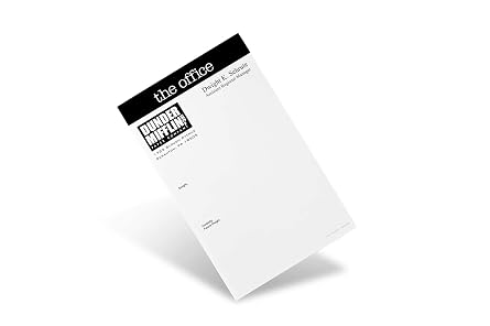 JUST FUNKY The Office Dear Future Dwight Notepad - Novelty 5X8-Inch, 50-Sheet Memopad - Looks Like Dunder Mifflin Paper CompanyS Dwight K. Schrute Blank Memos, Funny Tablet For Work, Home, School