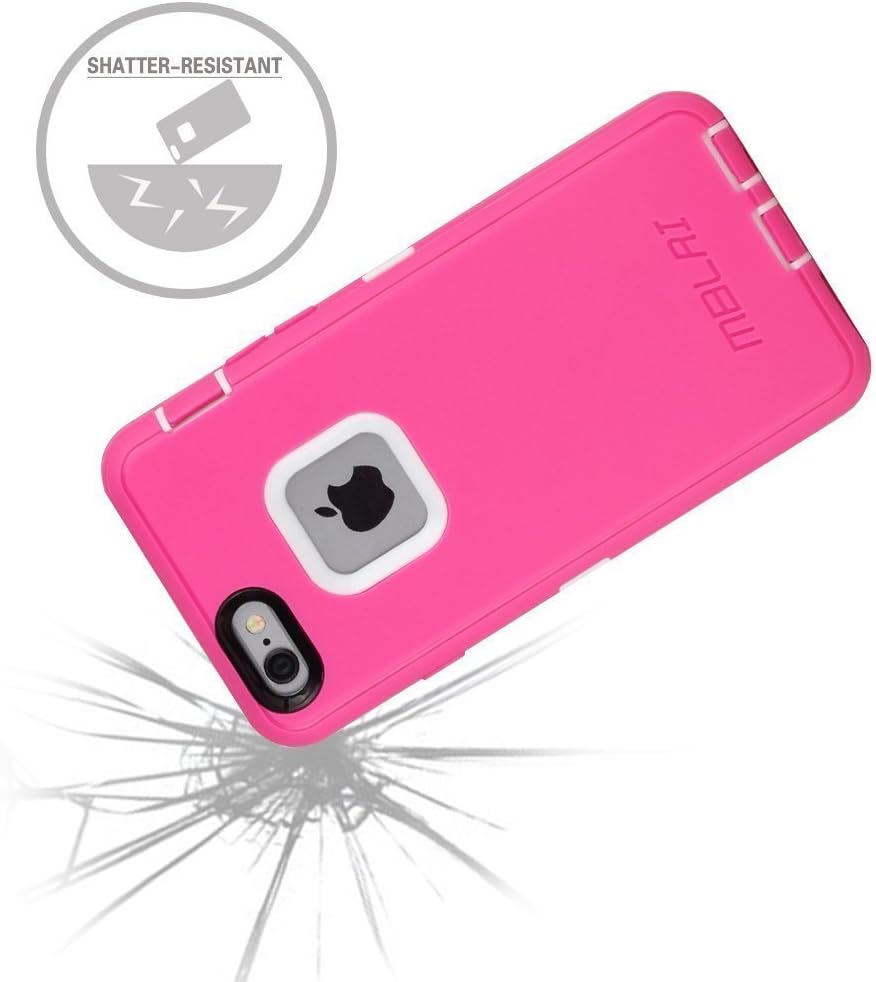 iPhone 6 Plus Case,iPhone 6s Plus Case MBLAI Built-in Screen Protector Defender 4 Layers Rugged Rubber Shockproof with Belt-Clip Case Cover for iPhone 6 Plus/ 6S Plus [5.5 inch] (Pink)