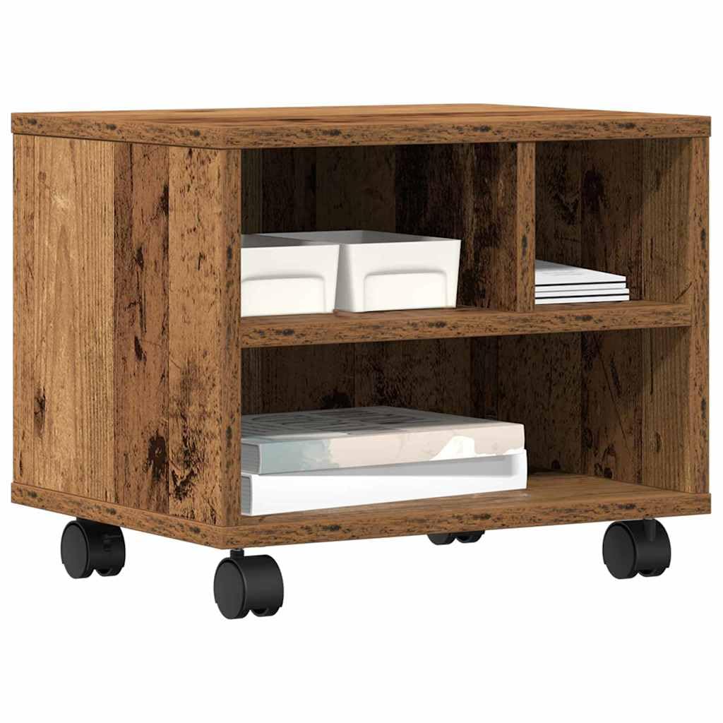 vidaXL Printer Stand Old Wood 41 x 32 x 34.5 cm Engineered Wood