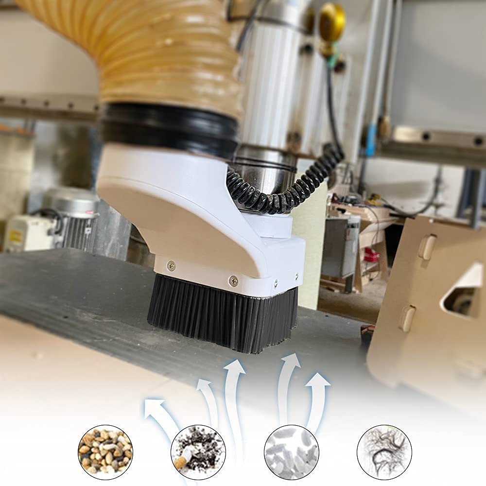 BTMIEY Osłona przeciwpyłowa do odkurzacza, 70 mm/100 mm, odkurzacz szczotkowy, maszyna do grawerowania, osłona przeciwpyłowa do frezarki CNC do frezarki z silnikiem wrzeciona (czarna, 5 m x 70 mm)