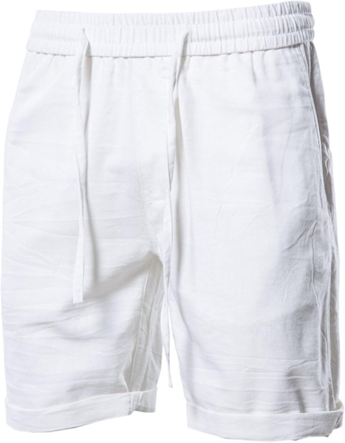 DGHM-JLMY Men's Solid Color Beach Breathable Shorts Loose Fit Drawstring Lightweight Shorts Summer Soft Elastic Waist Shorts
