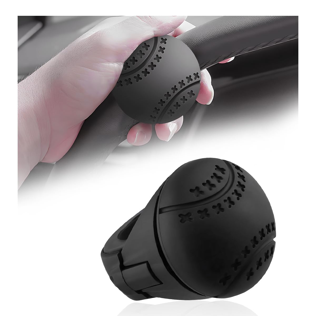 Photo 1 of ** may or may not work **
BWBWND Steering Wheel Spinner, 360° Rotatable Anti-Slip Steering Wheel Knob Ball, Soft Silicone Power Handle Wheel Booster Spinner Knob for Auto Truck Boat Tractor, Car Accessories