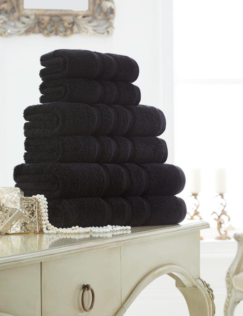 Gc Gaveno Cavailia Black Gaveno Cavailia 100% Cotton Supreme Zero Twist 600 Gsm Bath Towel Pack Of 2-, X 2