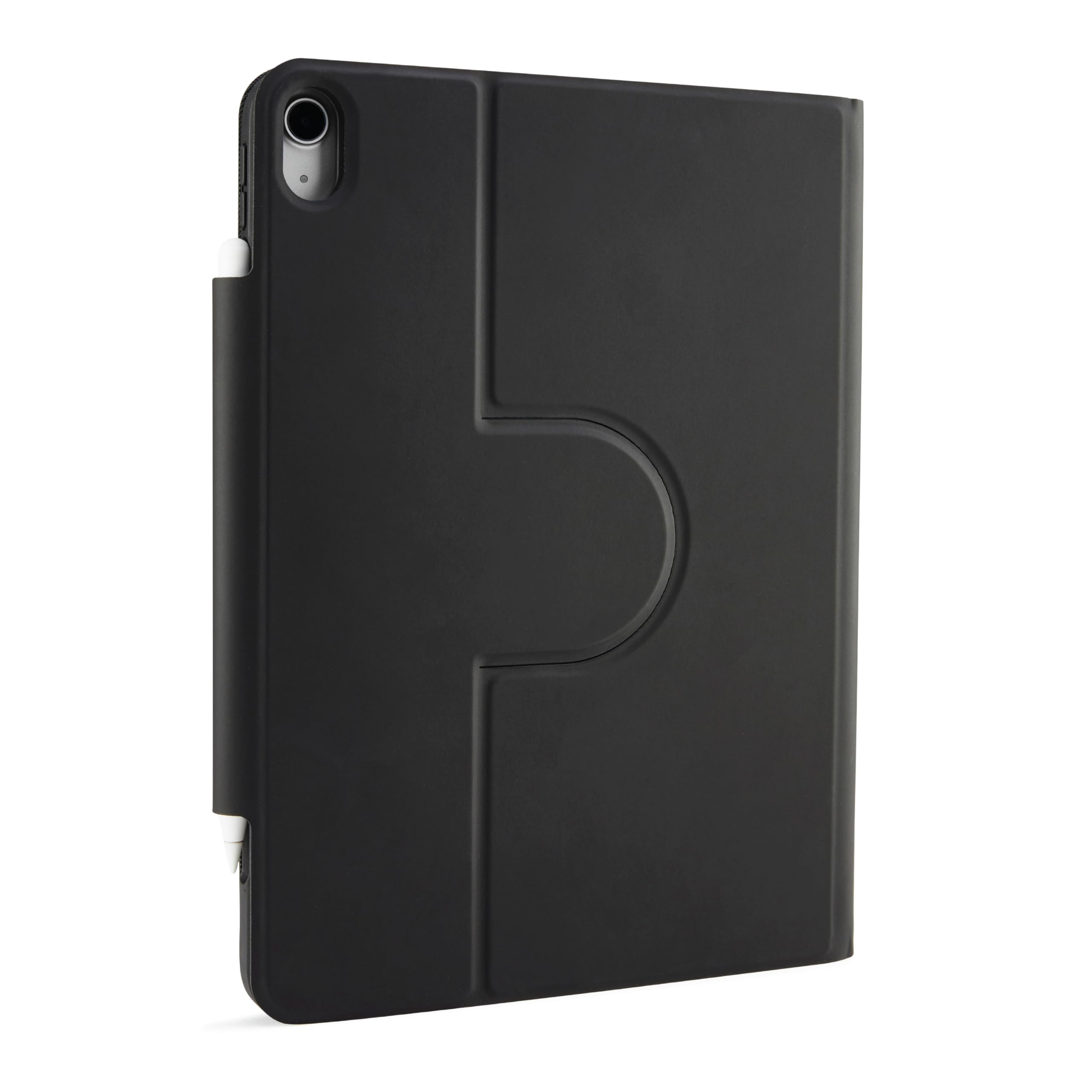 PIPETTO Origami No5 - Custodia a libro rotante per iPad Air 11 (M4/M3/M2) / iPad Air 10.9 (2022/2020), custodia con portapenne, supporto verticale/orizzontale, funzione sleep/wake automatica, nero