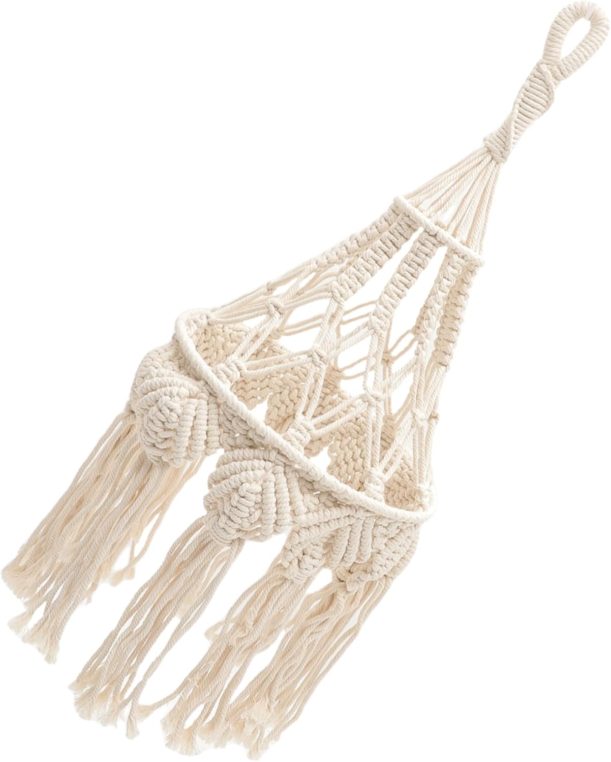 Bohemia Style Woven Lamp Shade Rope Ceiling Pendant Cover Random Design for Home Bedroom Nursery Living Room Decor Soft Diffuse Lighting