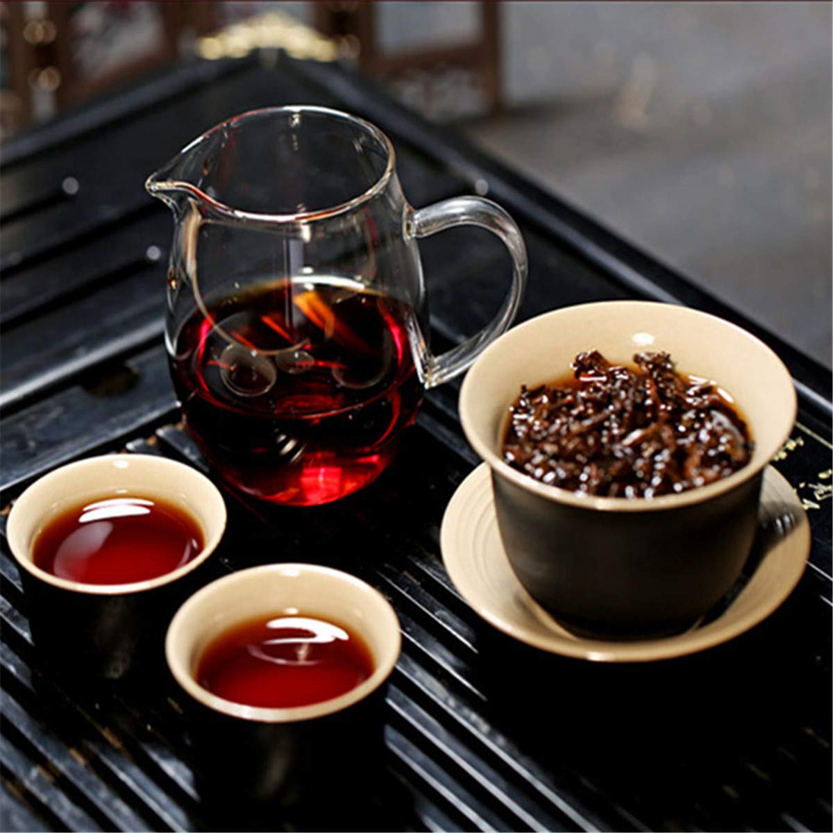 HELLOYOUNG Pu-Erh Tee 500g (1.1LB) Reifer Pu'er Tee Alter Puer Tee Schwarzer Tee Gekochter Pu-Erh Tee Chinesischer Tee Gesunder Puerh Tee Roter Tee Grüner guter SHU Cha