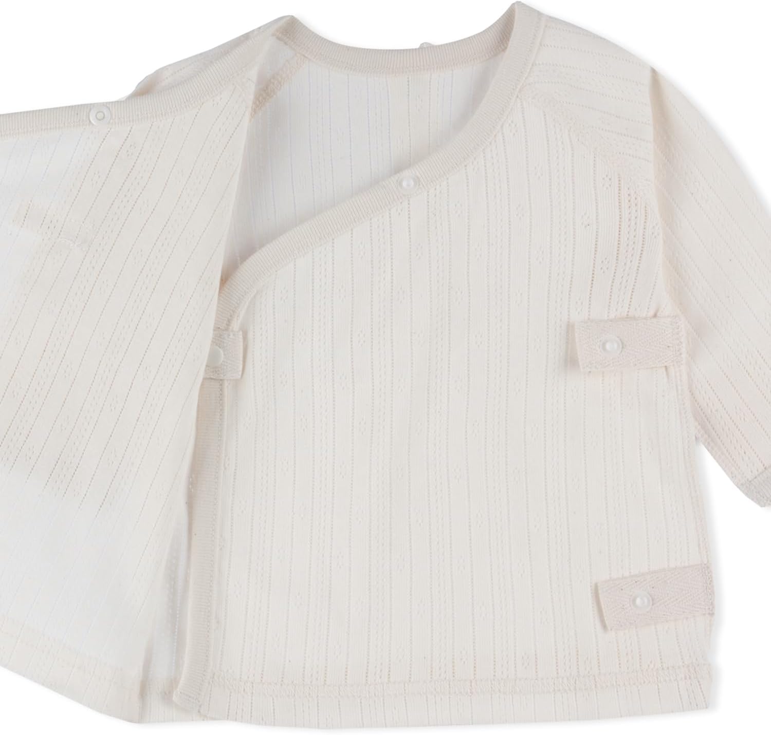 100% Certified Organic Cotton Breathable Super Soft Stretchy Jacquard Side-Snap Baby Mitten Cuff Top Eczema
