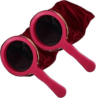 2pcs Change Bags with Handle Velvet Zipper Trick Props for Stage Performance Compact Lightweight Illusion Accessories for Performers (Red) 2pcs