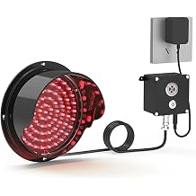 Industrial LED Traffic Signal Light, Red/Green LED Loading Dock Traffic Light, PC Housing, with Button Control, for Toll Station, Car Wash, Shopping Mall, Parking Lane, A
