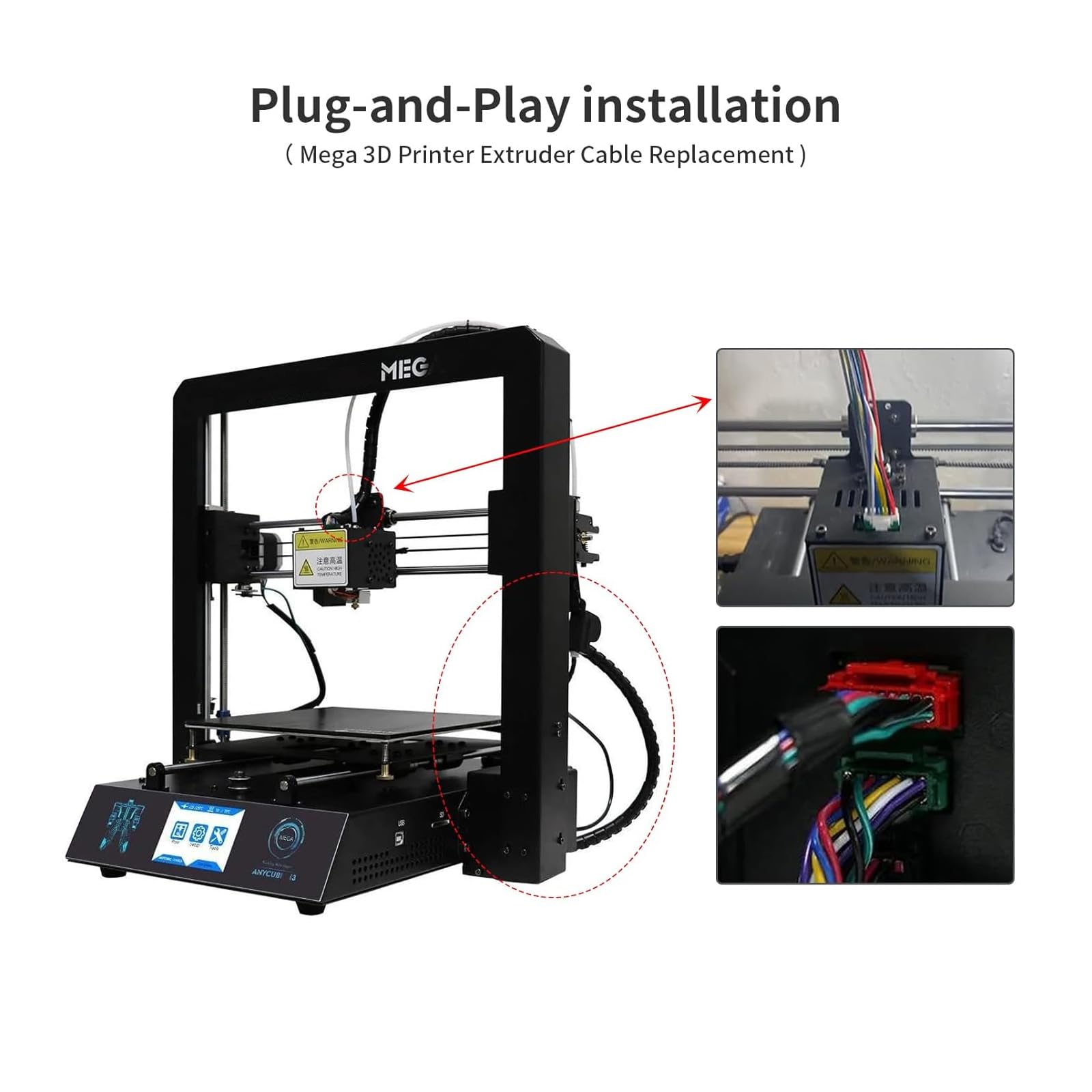 Amazon.co.jp: FYSETC Anycubi Mega Pro 押出機ケーブル交換