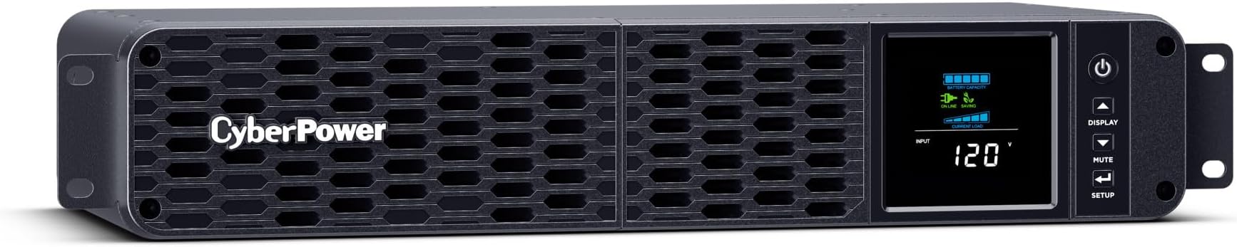 CyberPower CP1500PFCRM2U PFC Sinewave UPS System, 1500VA/1000W, 8 Outlets, AVR, Short Depth 2U Rackmount