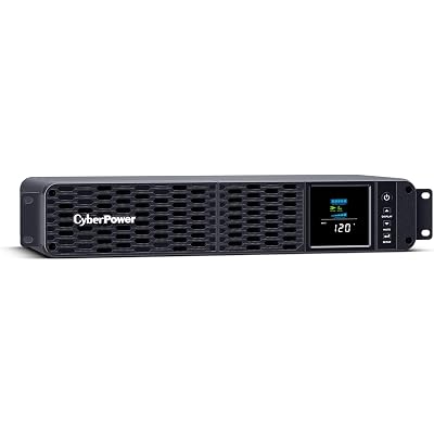 CyberPower CP1500PFCRM2U PFC Sinewave UPS Battery Backup and Surge Protector, 1500VA/1000W, 8 Outlets, AVR, Short Depth 2U Rackmount, UL Certified