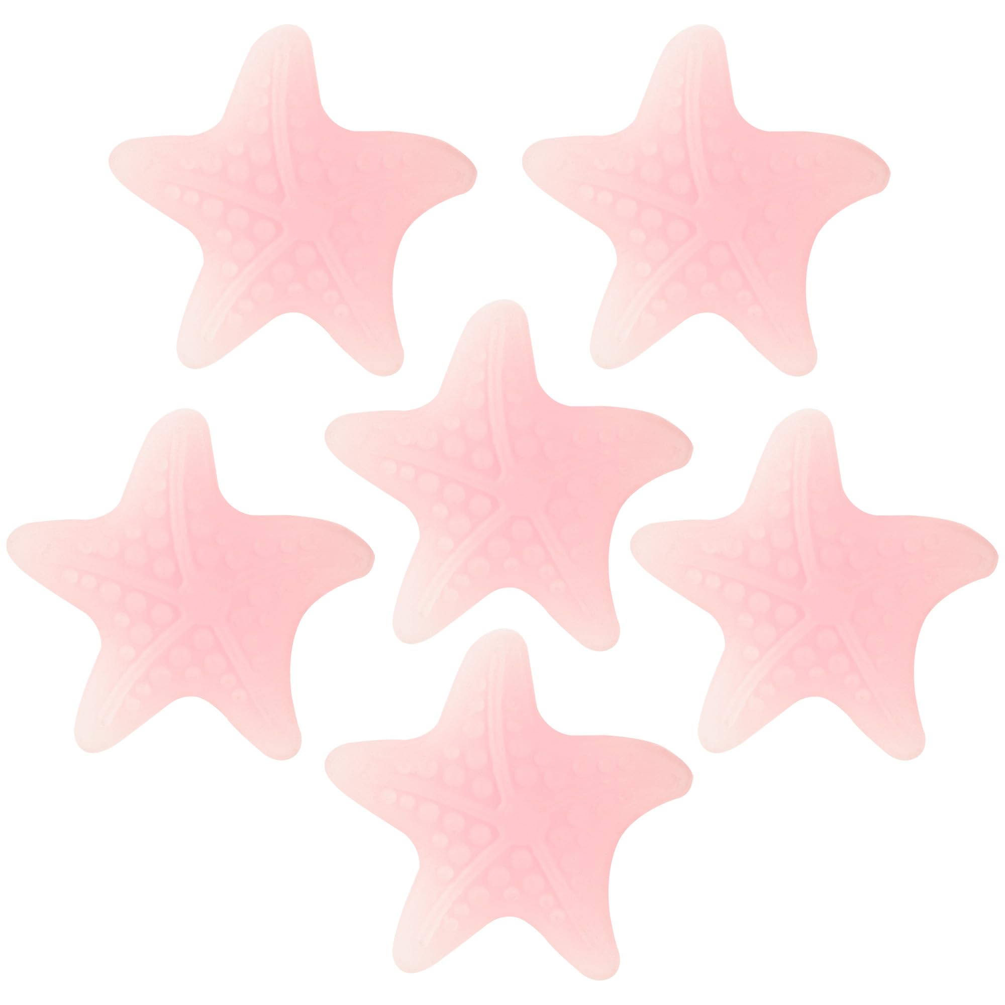 Biiange Starfish Door Stop Door Handle Silencer Silicone Door Guard for Wall with Strong Back Adhesive, Wall Protector, Door Handle Bumper, Self Adhesive Crash Pad for Home Office (6pcs, Pink)