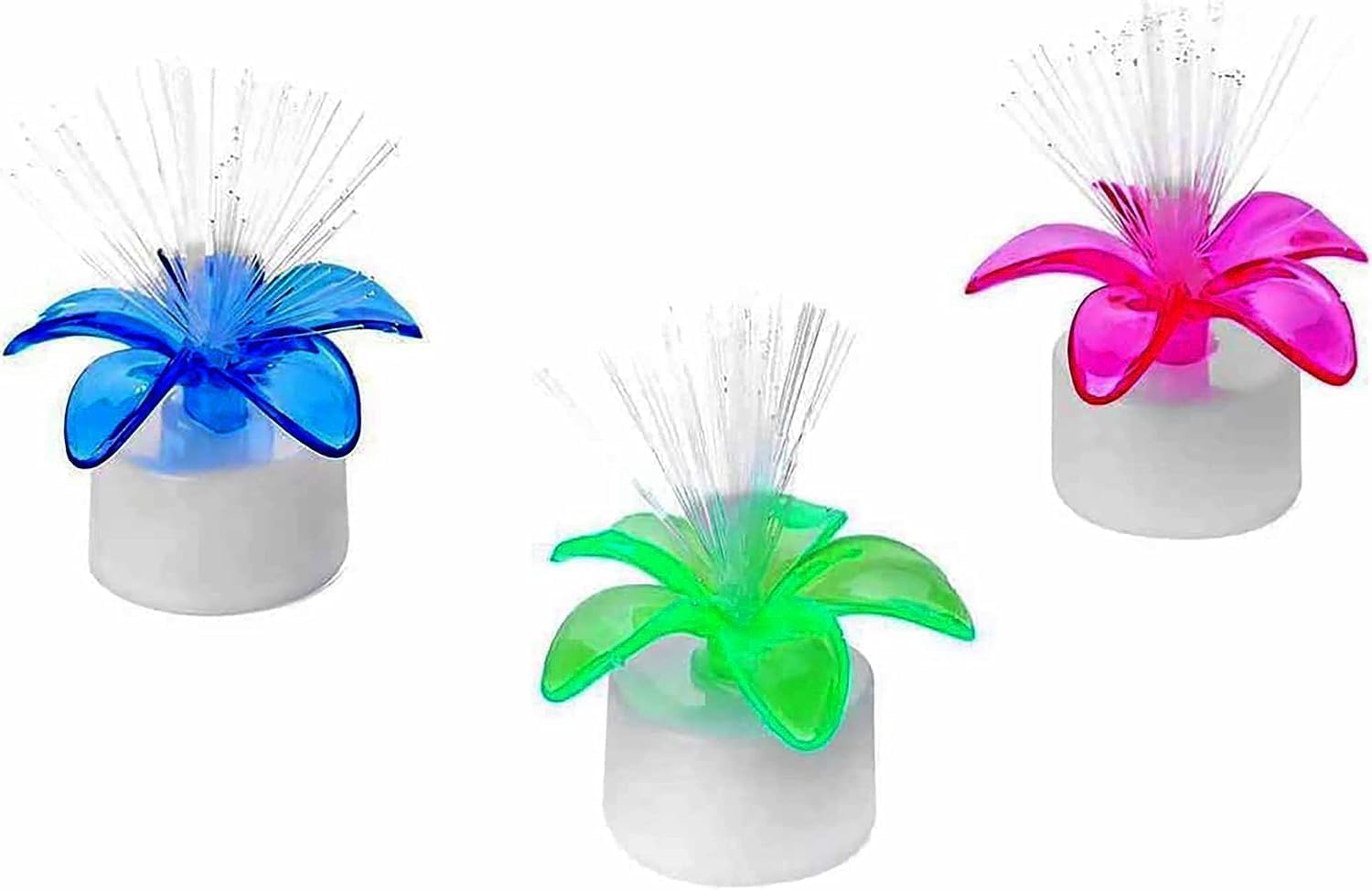 IQS Enterprise Fiber Optic Candle Light LED Candles, Flameless LED Candles, with Timer Function, Flickering Decoration for Christmas Tree, Easter or Wedding (Multi)(5 pcs)-image-20