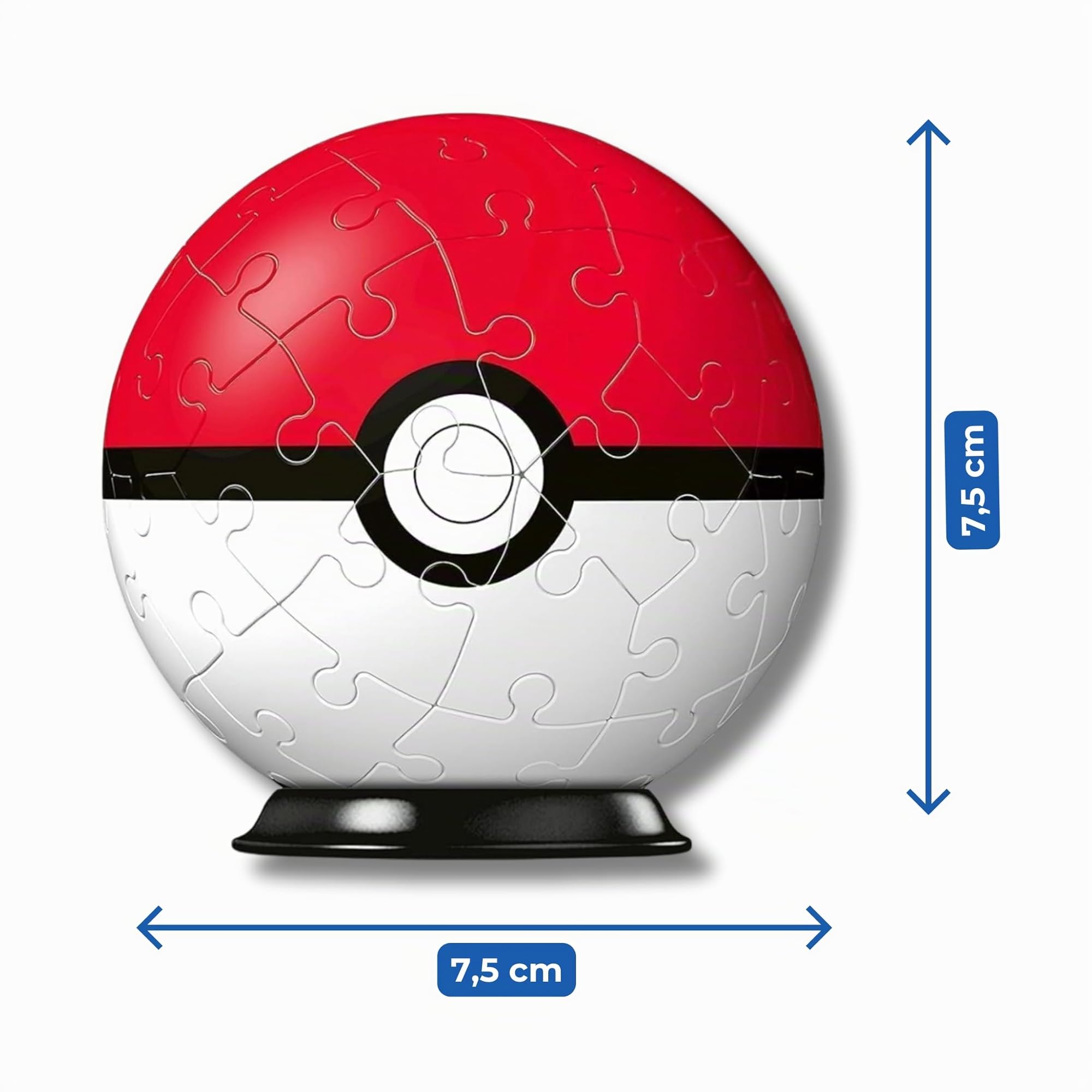 Ravensburger - Puzzle 3d Pokeball rossa 54 pezzi, Puzzle 3d bambini 6 anni o più, Giochi bambini 6 anni, Collezione Pokemon, Giochi divertenti, Idee regalo