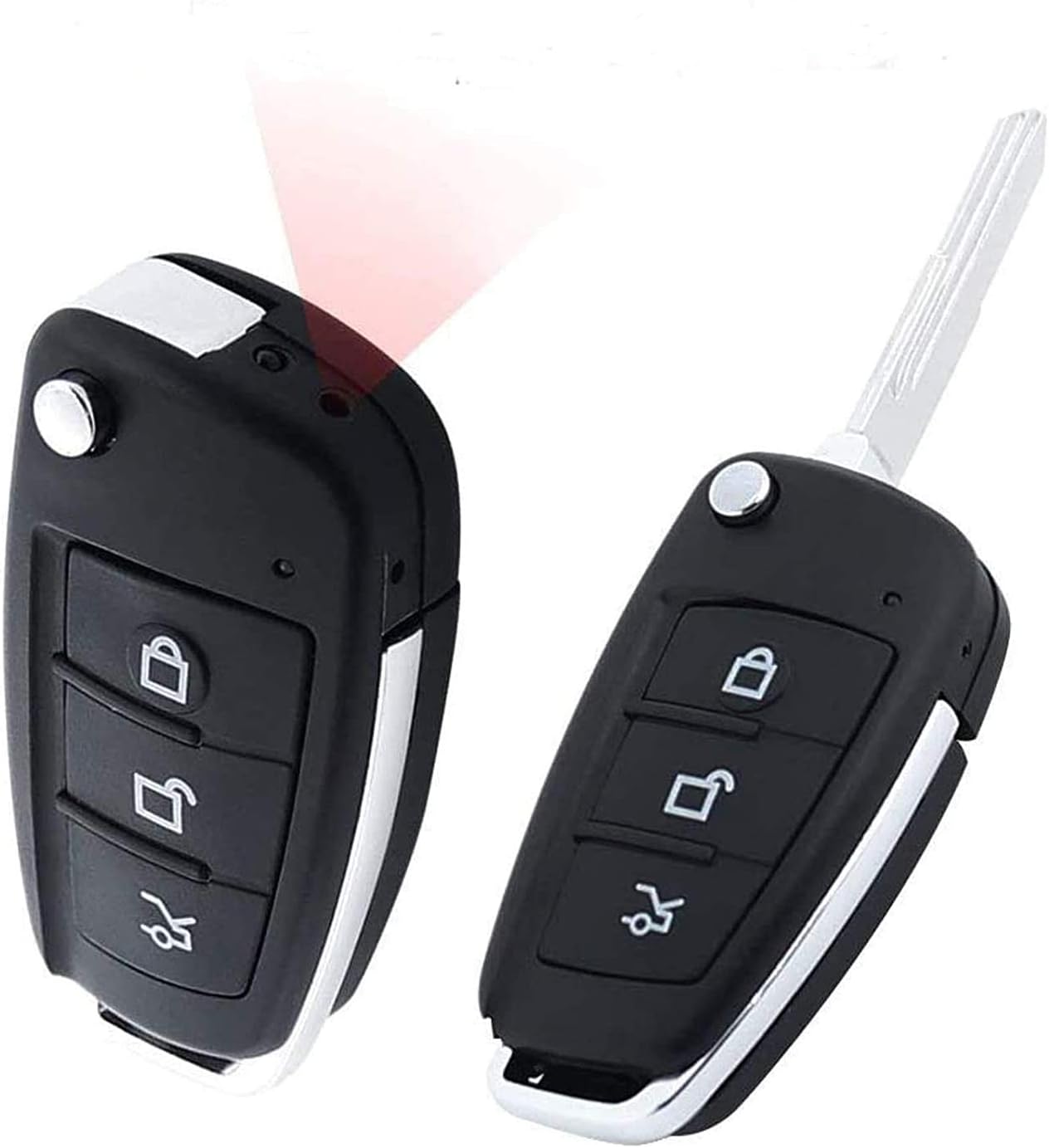 TANSHOP Car Key Camera Mini Camera1080 DVR Multifunctional Hd Cam Car Key DVR IR Night Vision with Motion Dectec