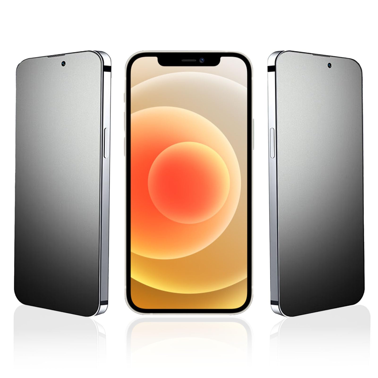 HAIWILL 3 Stück Matte Displayschutzfolie für iPhone 14/13/13 Pro Sichtschutzfolie Glas Anti-Fingerabdruck Anti-Peeping Sichtschutzfolie 9H Gehärtetes Glas Sichtschutz für Apple 13 Pro/13/14, 6,1 Zoll