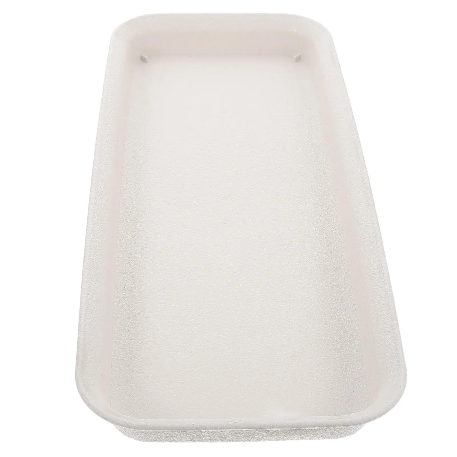 GIUPLOKID Plastic Drip Trays, Plant Saucer Rectangular Plastic Tray White for Indoor Outdoor Use