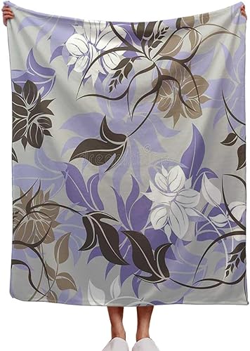 Mantas pequeñas y coloridas flores frescas y hojas de pájaros, mantas personalizadas, sofá, dormitorio, 30 x 40 pulgadas