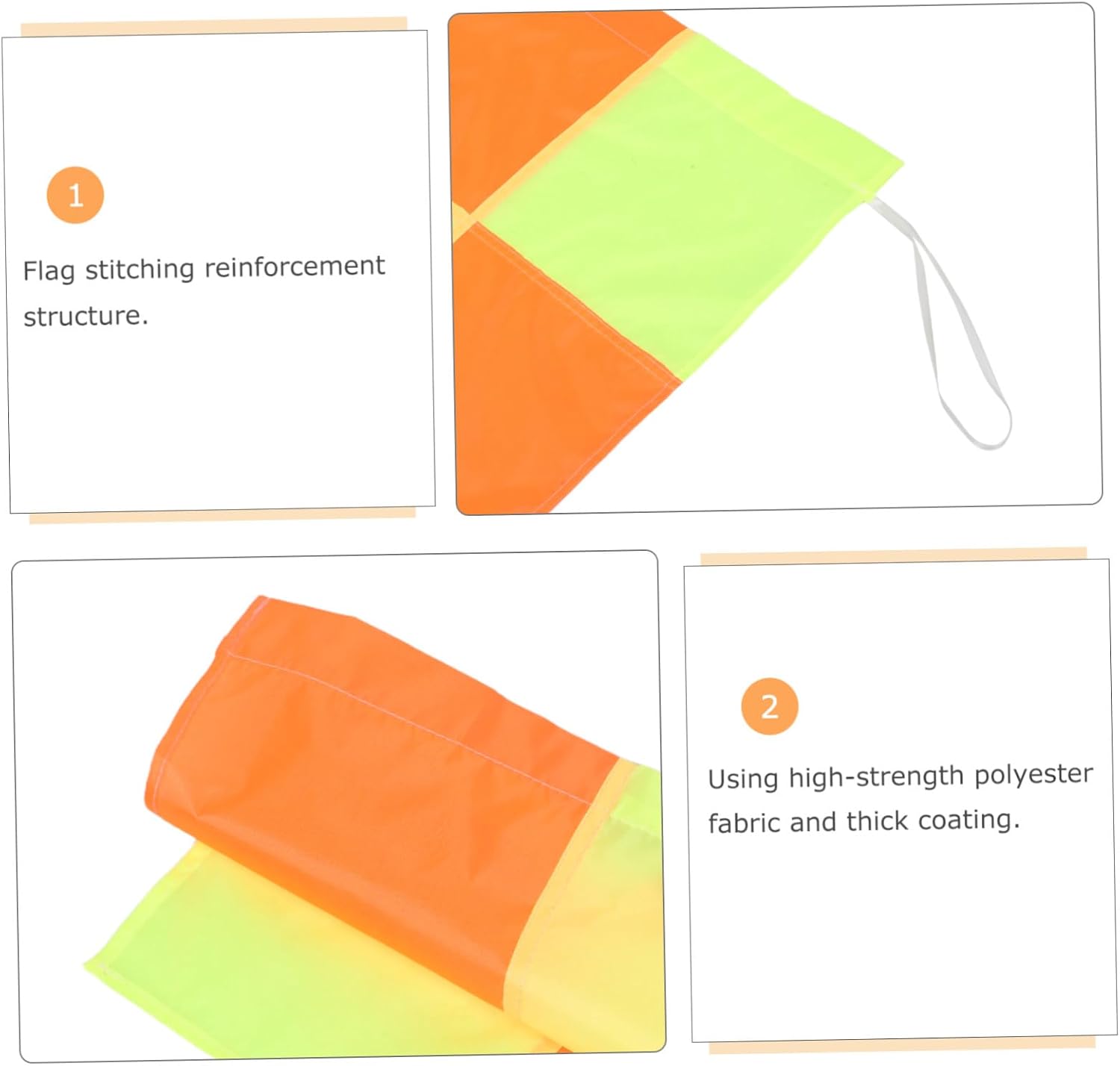 VILLCASE 4pcs Soccer Referee Flags and Corner Flags Set High-visibility Fade-resistant Polyester 18.7x14.6 Inches for Matches Turf and Practice