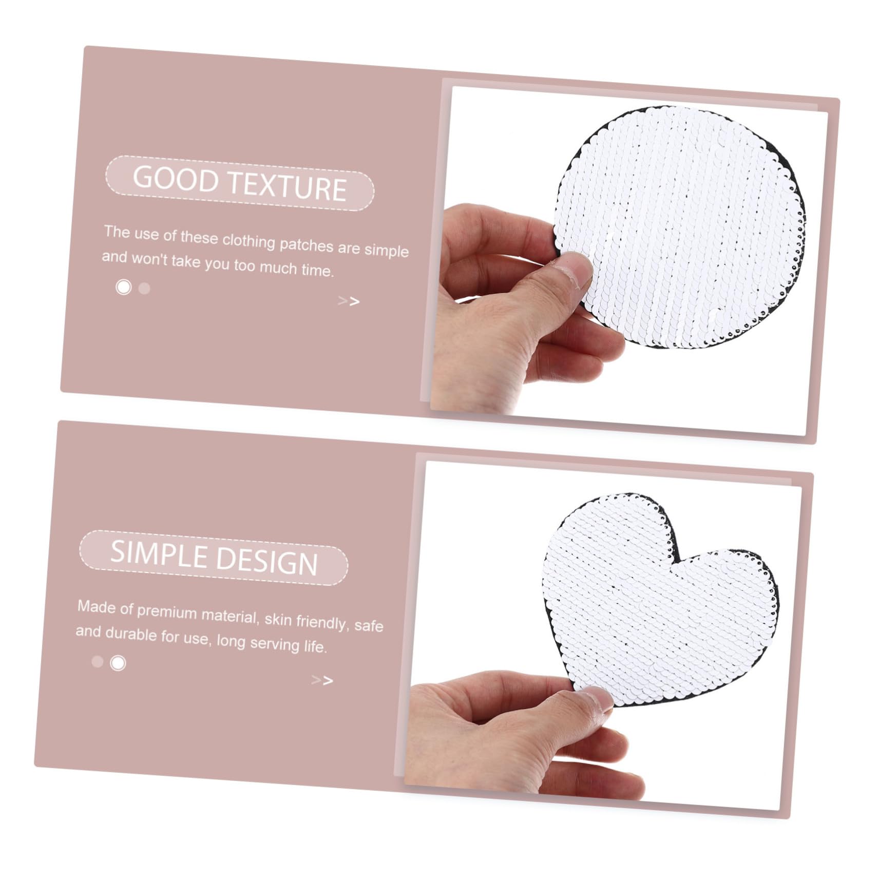 ARTIBETTER 5 Set Toppe Glitter Per Abbigliamento Patches Con Paillettes Per Riparazione E Decorazione Diy Applicazioni Per Jeans Borse E Altro 3 Pezzi * 5
