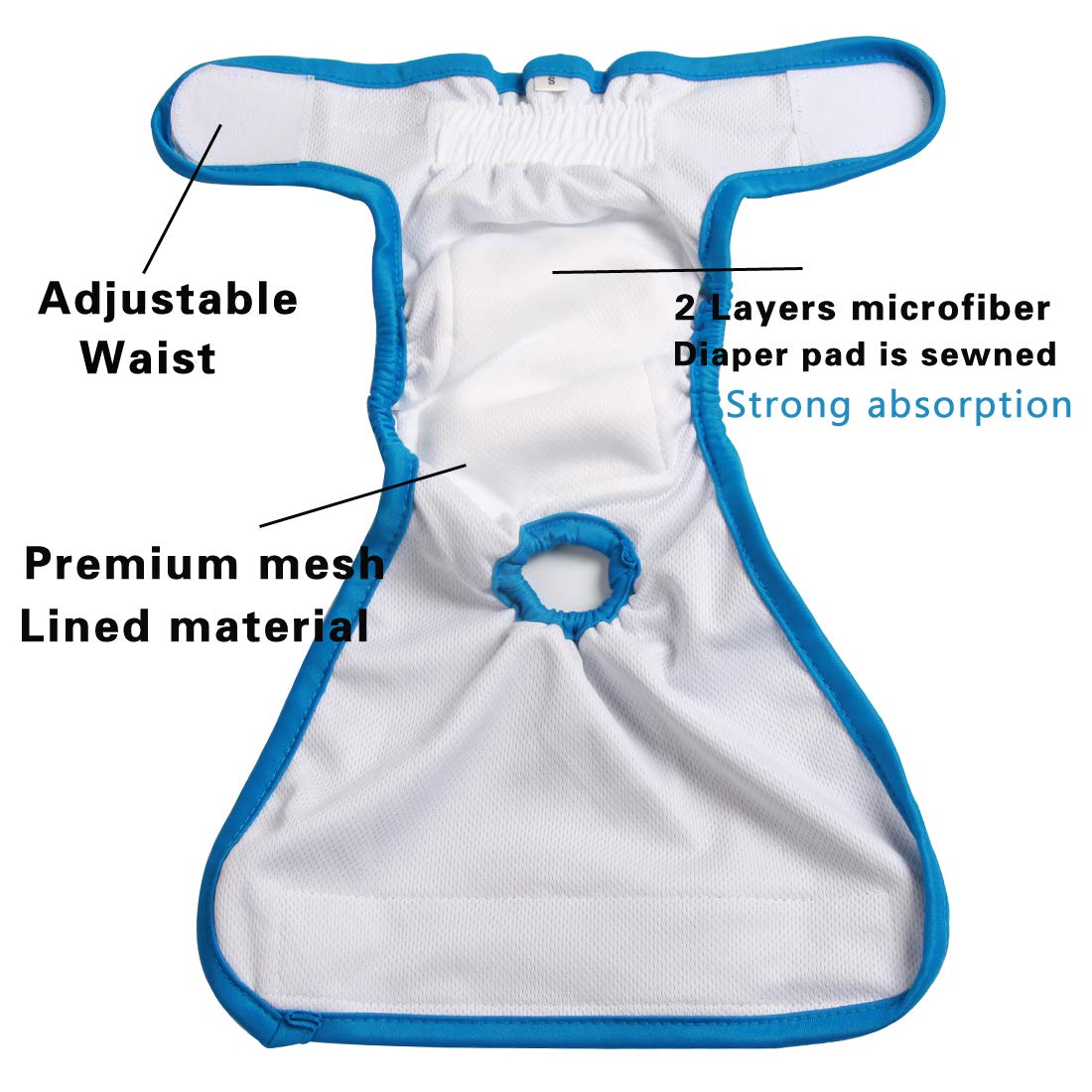 JoyDaog Hundewindeln Für Hündinnen - Wiederverwendbare & Saugstarke Windeln Für Kleine Hunde