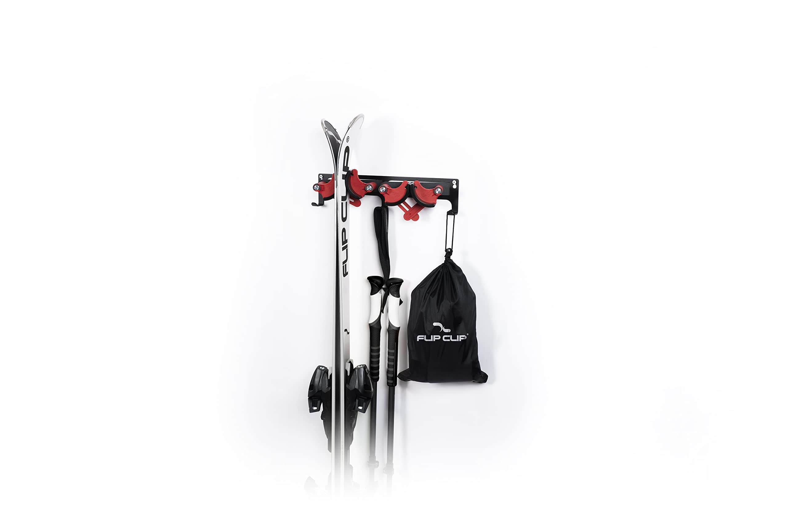 Duo | Soporte universal | Soporte para esquís | Snowboard | Soporte de pared | Soporte para dispositivos | Soporte para herramientas | De acero, aluminio y plástico reforzado con fibra de