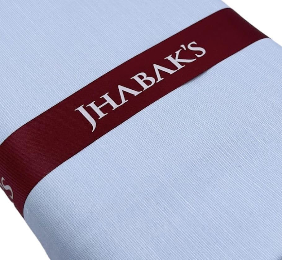 Image of JHABAK'S Unstitched Cotton Blend Solid Shirt & Trouser Fabric - 2.25 m Shirt Cloth - 1.20 m Pant Piece