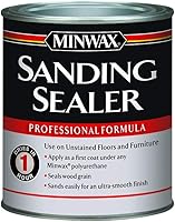 Minwax 65700 Clear Sanding Sealer Water-Based Quart - Quick Dry Wood Grain Sealer for Floors, Furniture, Cabinets