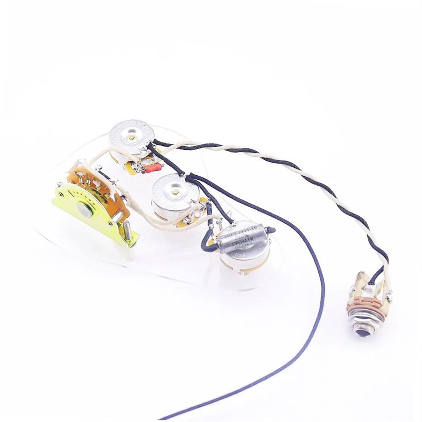 Kit De Cableado De Guitarra Eléctrica Precableado (3 Potenciómetros CTS De Latón De 250 K + 5 Vías)(O1)