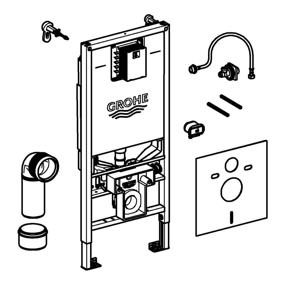 Grohe - Cisterna empotrada - Rapid SLX 3in1 WC 6 l 1,13m (Ref 39598000)