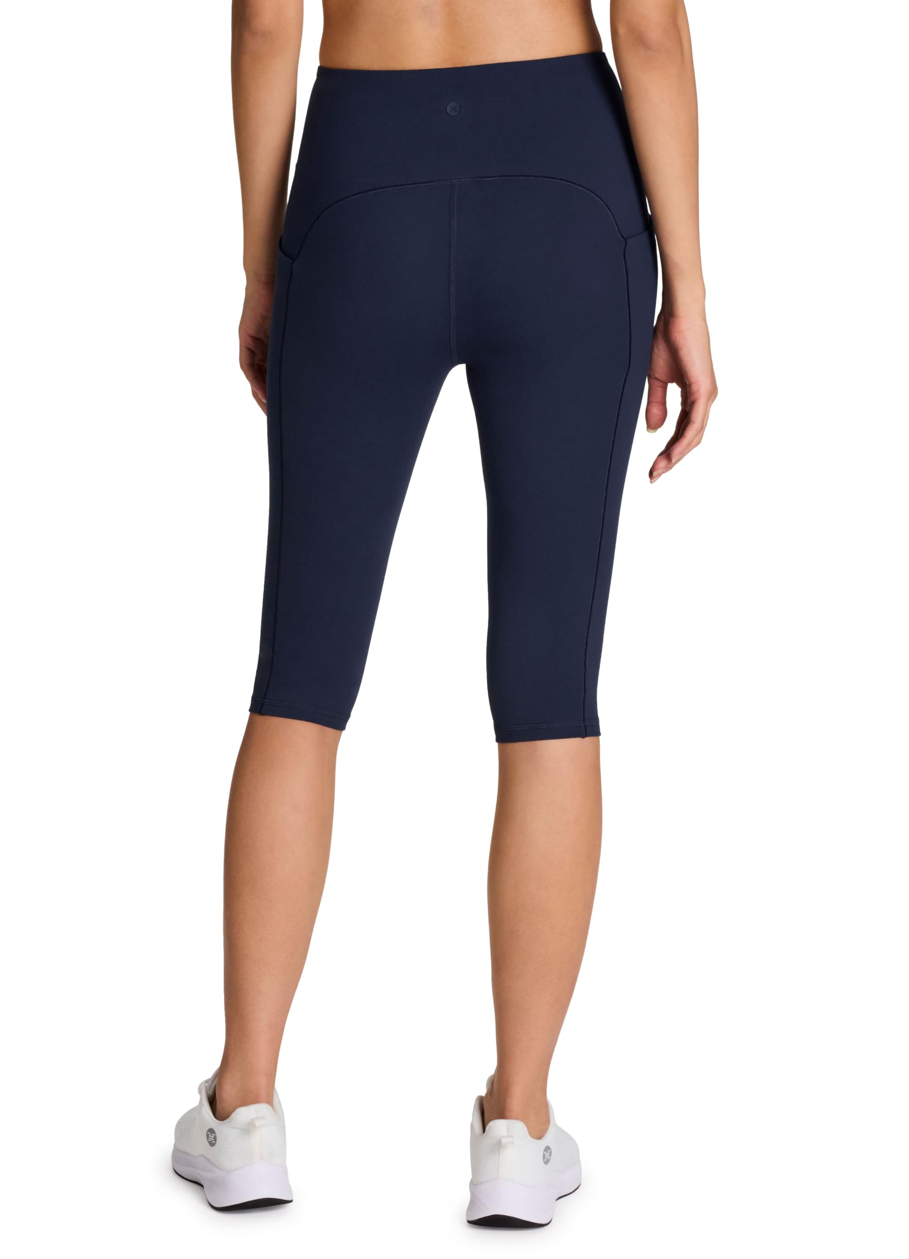 RBX Active Damen-Capri-Leggings mit Taschen für Kniebeuge, feuchtigkeitsableitend, hohe Belastung, ultra-kurze Capri-Leggings