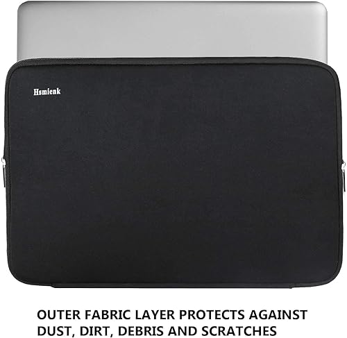 Vista 31 de Funda para laptop de 15.6 pulgadas, duradera a prueba de golpes, funda protectora con tapa, maletín de transporte para computadora, compatible