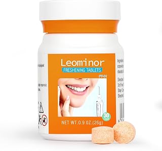 Leominor Freshening Water Dental Flosser Tablets (60 Count) - Compatible with WP (Lilac, Bottle)