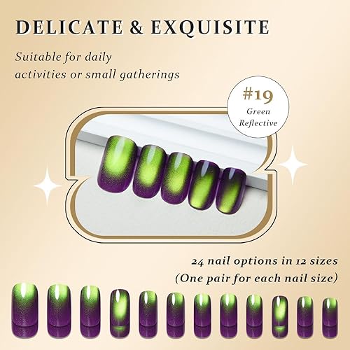 Vista 240 de evpct-Kit de 2 piezas de polvo metálico dorado y plateado con efecto espejo cromado para uñas; pigmento de uñas holográfico iridiscente camaleónico