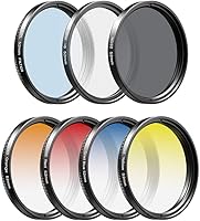 Vista 8 de Apexel Kit de lentes de filtro de 2.047 in (lente de filtro graduado rojo, naranja, amarillo, azul, CPL, ND32, lente estrella-6 puntos) para cámara