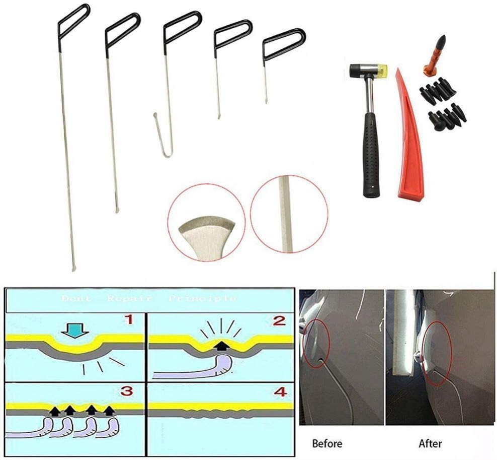 WGLLD Pdr Tools Whale Tail Tools - Paintless Dent Repair Whail Tails Paintless Dent Tools With Hammer Tap Down