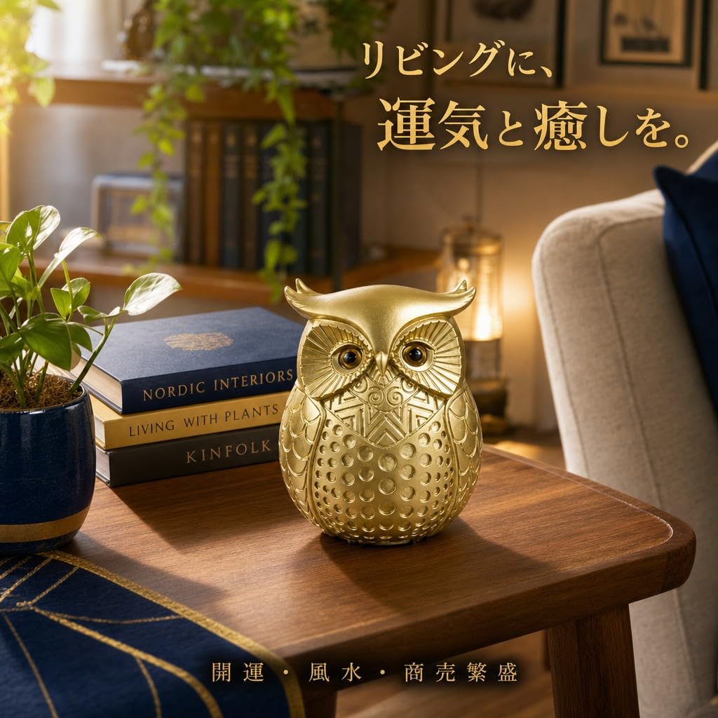 Amazon.co.jp: Hyack フクロウ 置物 開運 ふくろう 風水 縁起物