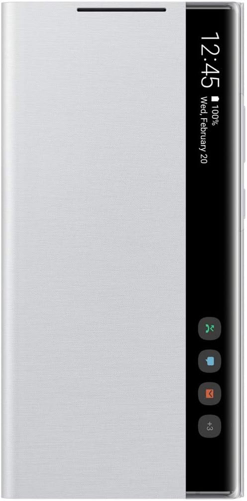 Samsung Note20 Ultra Clear view cover,EF-ZN985CSEGEU, White Silver