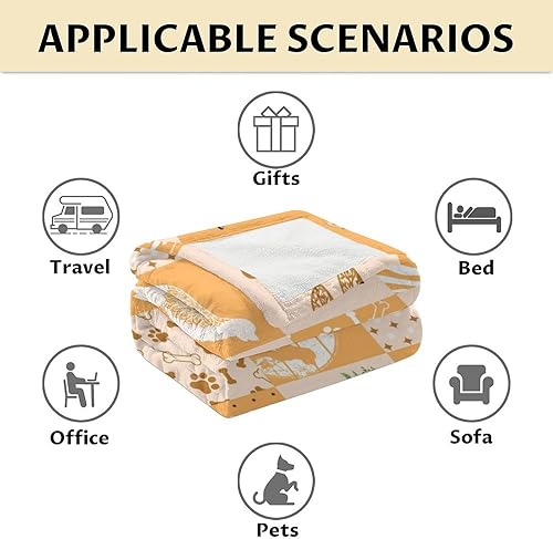 Miniatura 6 de Golden Retriever - Manta para niños y adultos, tamaño regazo de 30 x 40 pulgadas, manta de felpa suave y mullida para regalo, manta amarilla para