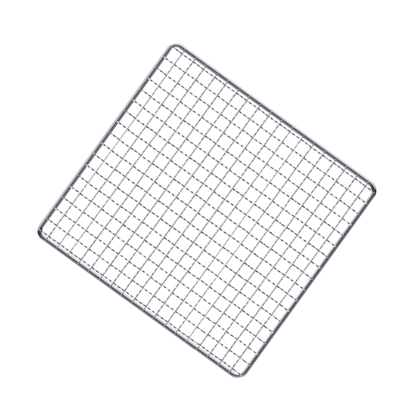 CIMAXIC Stainless Steel Barbecue Mesh 20x20cm Non-Stick Grill Mat for Outdoor BBQ Grilling