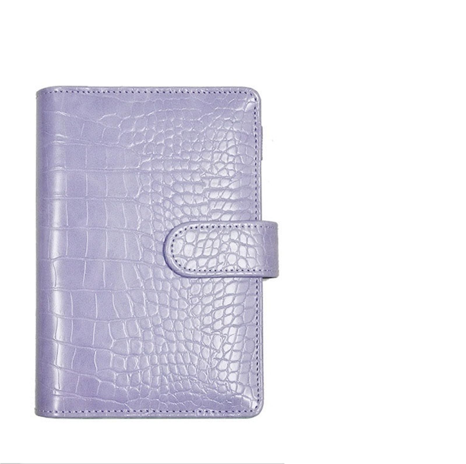 QWWQYDY Bookloose Leaf Notepad Loose-leaf Notebook Cover Stationery Hand Ledger Notebook Planner PU Leather Case For Noteook Binder Journal Binder(Purple,A5)